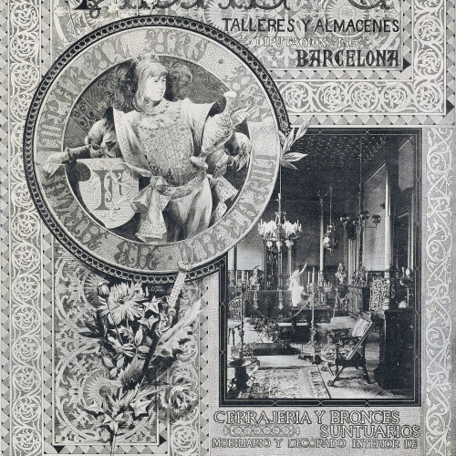 image for: Alexandre de Riquer - F Vidal y C. Talleres y Almacenes - 1888