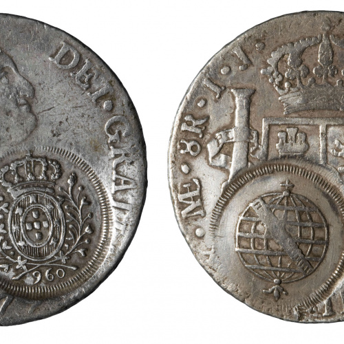 image for: Carles IV d&#039;Espanya - 8 rals amb contramarca de Minas (Brasil) - 1789-1799