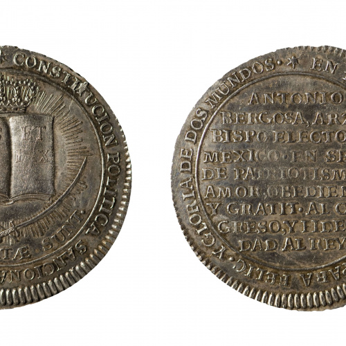 image for: Anònim - Ferran VII, proclamació de la Constitució per l&#039;arquebisbe de Mèxic - 1812