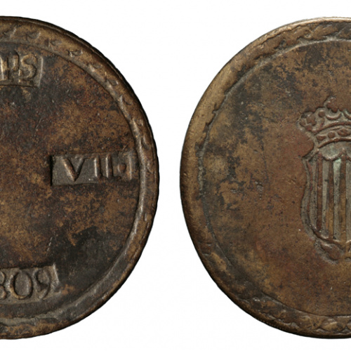 Ferran VII d'Espanya - 5 pessetes - 1809 image for: Ferran VII d'Espanya - 5 pessetes - 1809