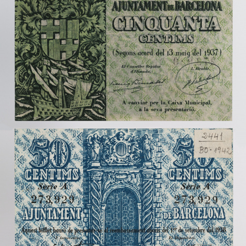 image for: Ajuntament de Barcelona - 50 cèntims - 13.05.1937
