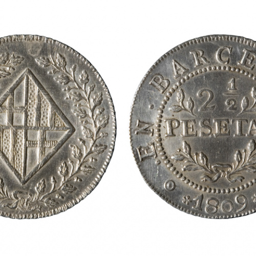 Ocupació francesa - 2,5 pessetes - 1809 image for: Ocupació francesa - 2,5 pessetes - 1809