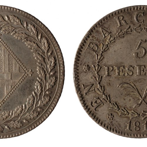 image for: Ocupació francesa - 5 pessetes - 1812