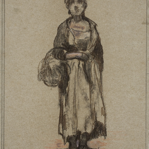image for: Modest Urgell - Camperola amb cistell (anvers) / Pollets (revers) - Cap a 1864