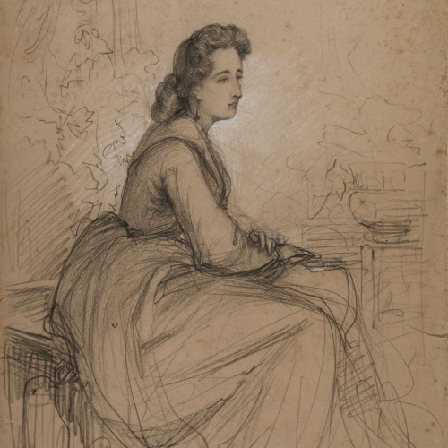 Ramon Martí i Alsina - Dona asseguda - Posterior a 1865 image for: Ramon Martí i Alsina - Dona asseguda - Posterior a 1865