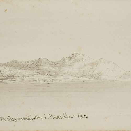 image for: Lluís Rigalt - Montes inmediatos à Marsella - 1850
