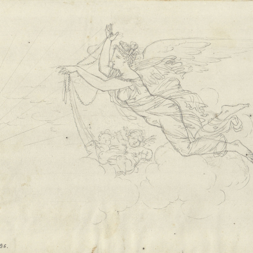 image for: Pau Rigalt - Figura al·legòrica de les Hores (Decoració de l&#039;antic Palau Castell de Pons) - Cap a 1830