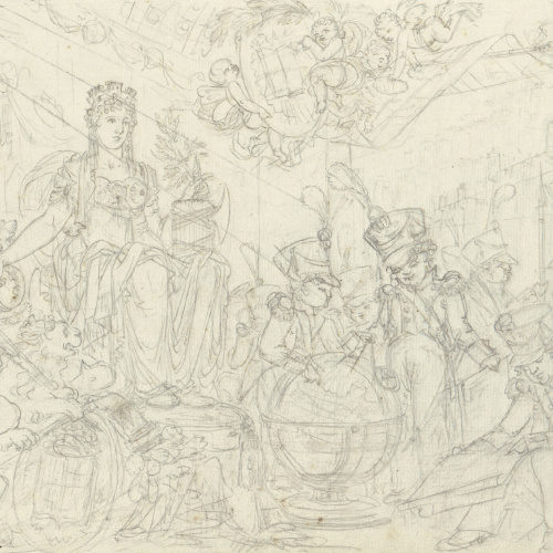 image for: Pau Rigalt - Al·legoria de l&#039;ensenyament militar - Cap a 1820-1830