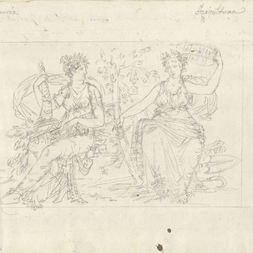 image for: Pau Rigalt - Al·legoria de l&#039;abundància i l&#039;agricultura (Decoració de l&#039;antic Palau Castell de Pons) - Cap a 1830