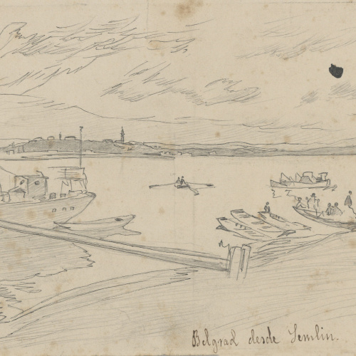 image for: Josep Lluís Pellicer - Belgrad desde Semlin - 1877