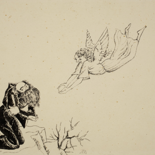 image for: Xavier Nogués - La truita de l&#039;ermità (Il·lustració per a l&#039;antologia «L&#039;humor a la Barcelona del vuitcents») - Cap a 1938