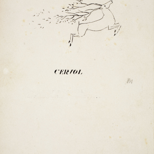 image for: Xavier Nogués - Cérvol (il·lustració per al «Bestiari» de Joan Oliver) - Cap a 1937