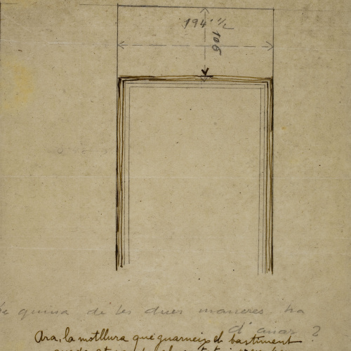 image for: Xavier Nogués - Croquis d&#039;un plafó i la seva motllura. Projecte de decoració no realitzat per a la sala de Sessions del Banc Vitalici de Barcelona - Cap a 1937