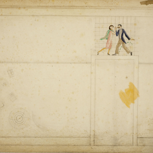 image for: Xavier Nogués - Sobreporta. Estudi preparatori per a la decoració mural del menjador de la casa de Ricard Crespo - Cap a 1927