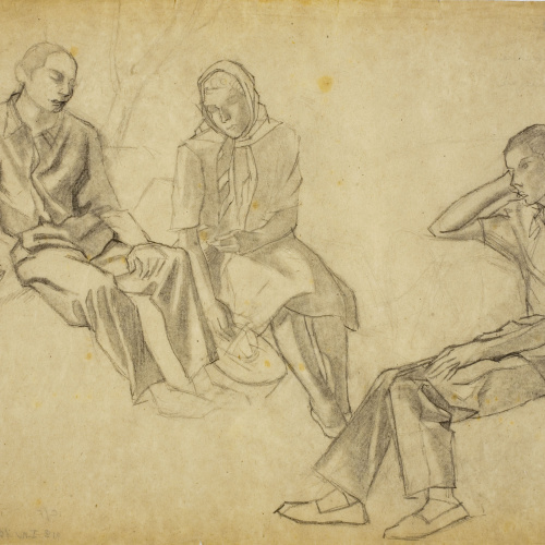 image for: Xavier Nogués - Escena campestre - Cap a 1940