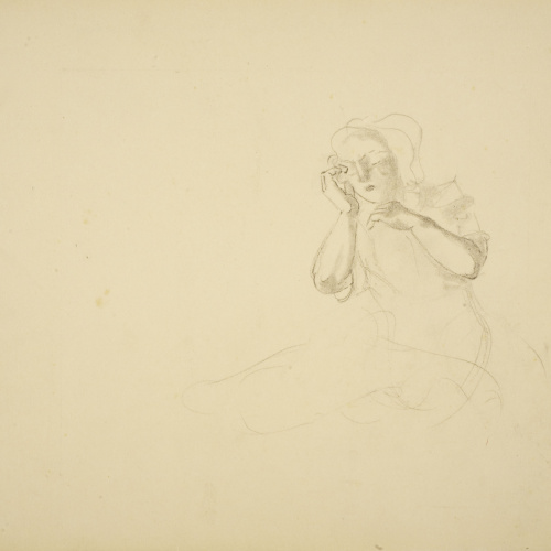 image for: Xavier Nogués - Apunt de dona dormint - Cap a 1940