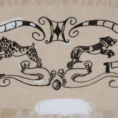 image for: Xavier Nogués - Composició ornamental amb figures - 1914