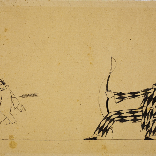 image for: Xavier Nogués - Il·lustració que encapçala les «Sàtires» de Guerau de Liost - Cap a 1927