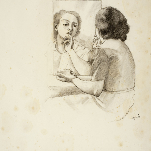 image for: Xavier Nogués - Dona davant d&#039;un mirall - Cap a 1940
