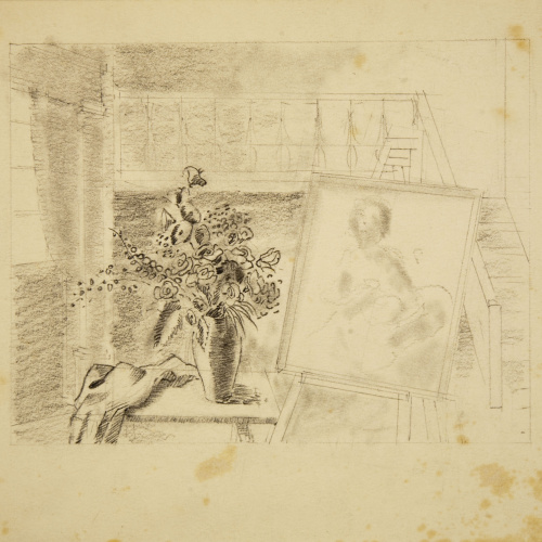 image for: Xavier Nogués - Estudi preparatori per a la participació de la posada de llarg de Fanny Pérez Angelón - Cap a 1940