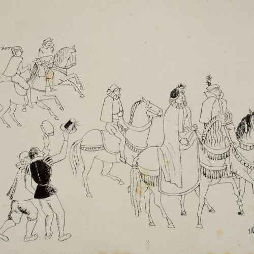 image for: Xavier Nogués - Falòrnia segona (il·lustració per a «El patrañuelo» de Joan Timoneda) - 1940