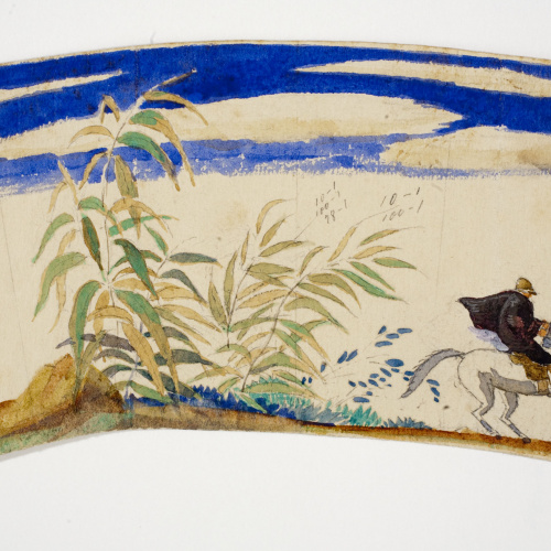 image for: Xavier Nogués - Genet al camp. Estudi preparatori per a la decoració d&#039;una gerra de vidre esmaltat - Cap a 1924-1928