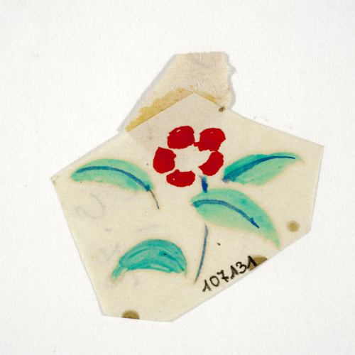 image for: Xavier Nogués - Flor. Estudi preparatori per a la decoració de vidre esmaltat - Cap a 1924-1928