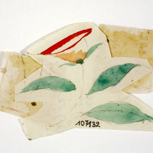 image for: Xavier Nogués - Flor. Estudi preparatori per a la decoració de vidre esmaltat - Cap a 1924-1928