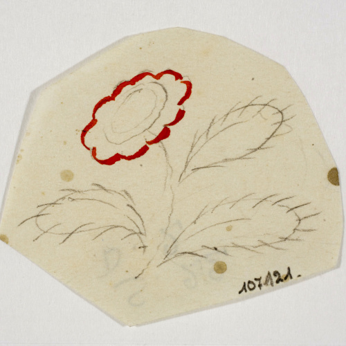 image for: Xavier Nogués - Flor. Estudi preparatori per a la decoració de vidre esmaltat - Cap a 1924-1928
