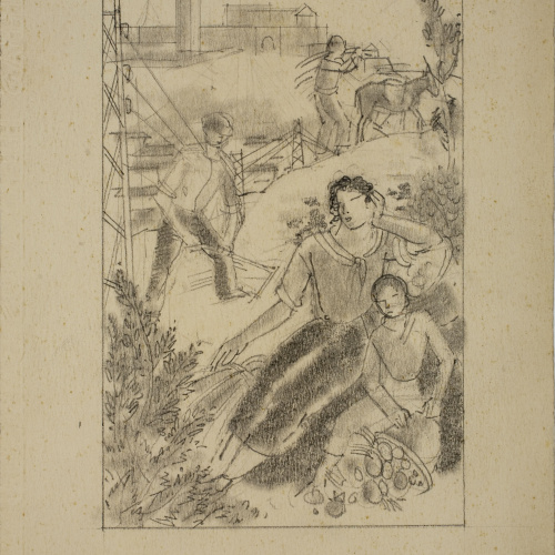 image for: Xavier Nogués - L&#039;Estiu. Projecte de decoració no realitzat per a la sala de Sessions del Banc Vitalici de Barcelona - Cap a 1937