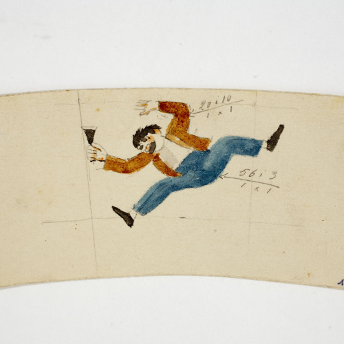 image for: Xavier Nogués - Borratxet. Estudi preparatori per a la decoració d&#039;un got de vidre esmaltat - Cap a 1924-1928