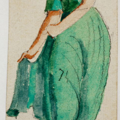 image for: Xavier Nogués - Dona ballant. Estudi preparatori per a la decoració de vidre esmaltat - Cap a 1924-1928