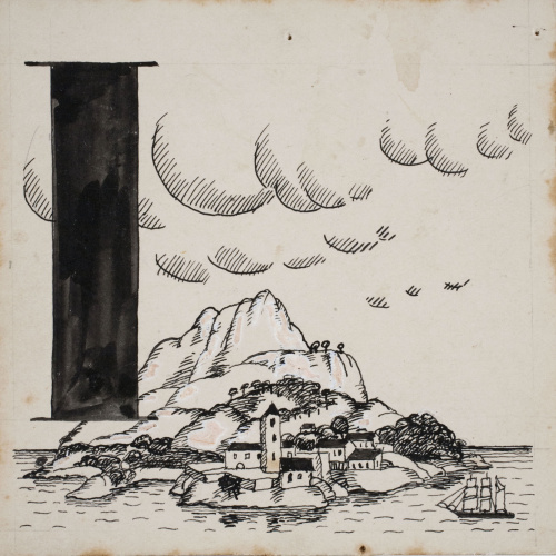 image for: Xavier Nogués - Lletra I (il·lustració per a l&#039;«Abecedari català per a nens» editat per la Llibreria Nacional Catalana de Salvat-Papasseit) - 1920