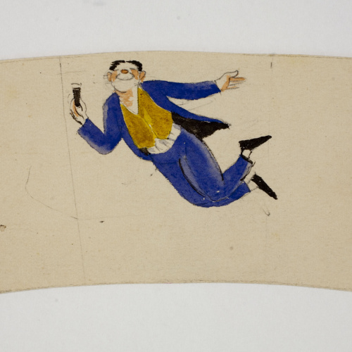 image for: Xavier Nogués - Borratxet. Estudi preparatori per a la decoració d&#039;un got de vidre esmaltat - Cap a 1924-1928