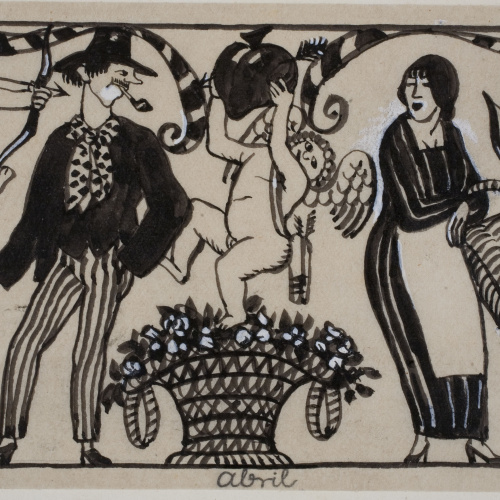 image for: Xavier Nogués - Al·legoria del mes d&#039;abril - 1914