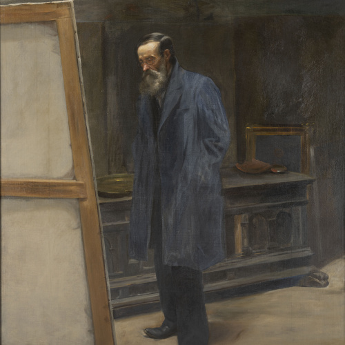 image for: Vell mirant un quadre, Lluís Masriera
