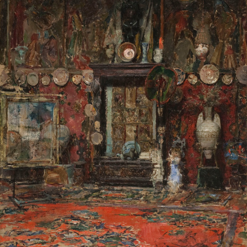 image for: Ricardo de Madrazo - El taller de Marià Fortuny a Roma - Roma, 1874