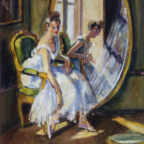 image for: Pere Casas Abarca - Interior de saló - 1943