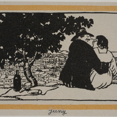 Xavier Nogués - Al·legoria del mes juny - 1914 image for: Xavier Nogués - Al·legoria del mes juny - 1914