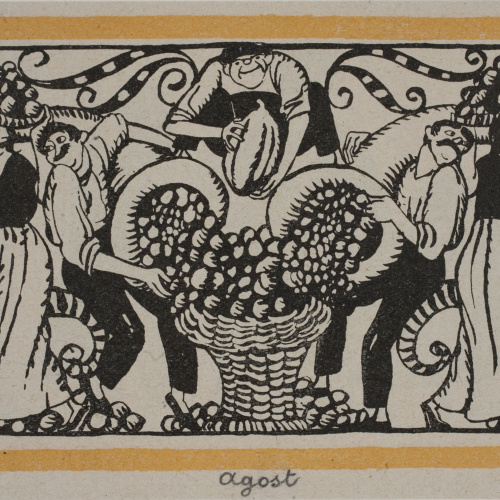 Xavier Nogués - Al·legoria del mes d'agost - 1914 image for: Xavier Nogués - Al·legoria del mes d'agost - 1914