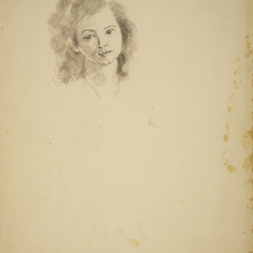 image for: Xavier Nogués - Estudi preparatori per al retrat de Fanny Pérez Angelón - Cap a 1940