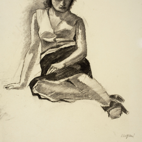 image for: Xavier Nogués - Dona asseguda a terra - Cap a 1940