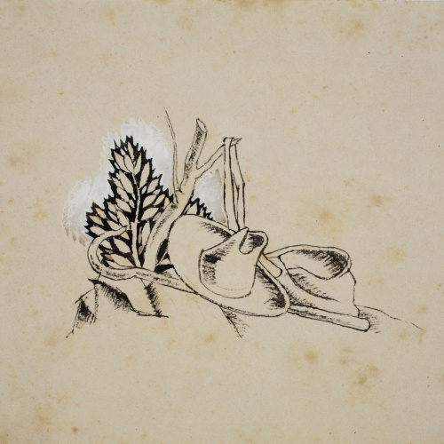image for: Xavier Nogués - Matoll, bastó, barret i alforja (il·lustració no publicada per a l&#039;obra de Pedro Antonio de Alarcón «El Sombrero de tres picos») - Cap a 1934