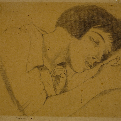 image for: Xavier Nogués - Retrat d&#039;Isabel Escalada, esposa de l&#039;artista, dormint - Cap a 1925