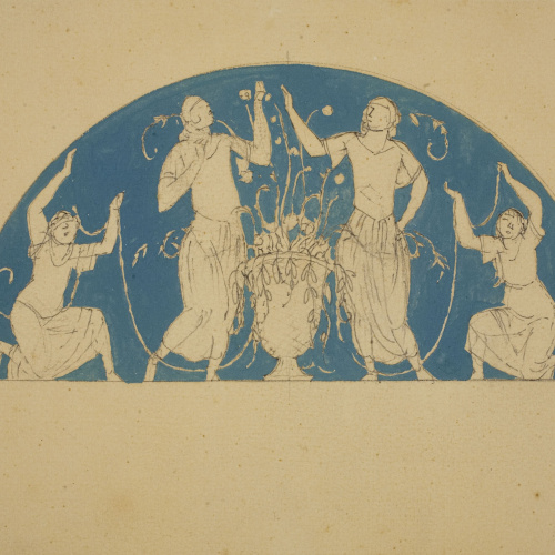 image for: Xavier Nogués - Sobreporta. Estudi preparatori per a la decoració mural del despatx de l&#039;alcalde a la Casa de la Ciutat de Barcelona - Cap a 1929-1933