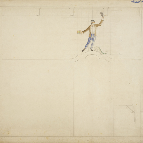 image for: Xavier Nogués - Sobreporta. Estudi preparatori per a la decoració mural del menjador de la casa de Ricard Crespo - Cap a 1927