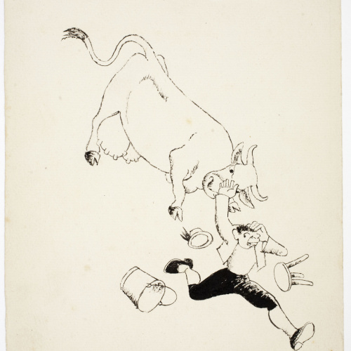 image for: Xavier Nogués - Vaca suïssa (il·lustració per al «Bestiari» de Joan Oliver) - Cap a 1937