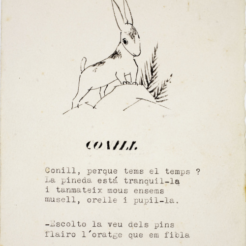 image for: Xavier Nogués - Conill (il·lustració per al «Bestiari» de Joan Oliver) - Cap a 1937