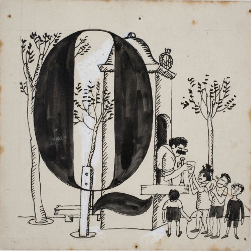 image for: Xavier Nogués - Lletra Q (il·lustració per a l&#039;«Abecedari català per a nens» editat per la Llibreria Nacional Catalana de Salvat-Papasseit) - 1920