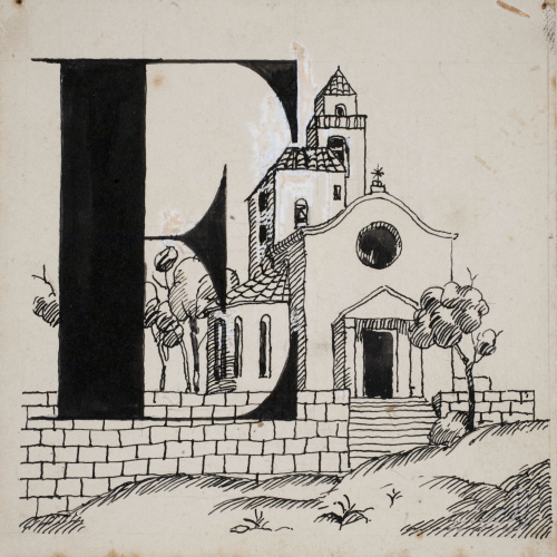 image for: Xavier Nogués - Lletra E (il·lustració per a l&#039;«Abecedari català per a nens» editat per la Llibreria Nacional Catalana de Salvat-Papasseit) - 1920